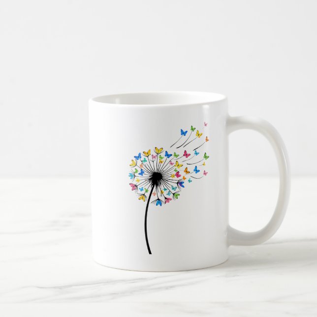 Dandelion butterfly flow coffee mug (Right)