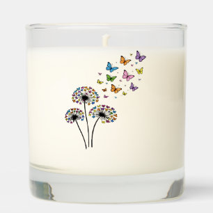 Dandelion butterfly flow scented candle