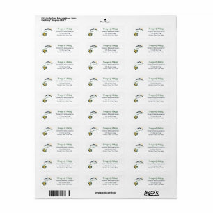 Dandelion Butterfly Home Sweet Home Return Address Label