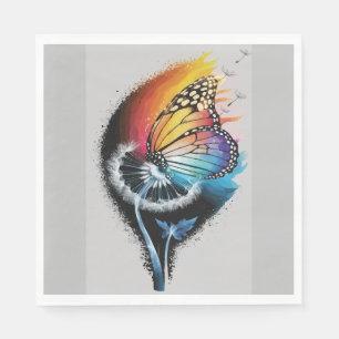 Dandelion butterfly napkins