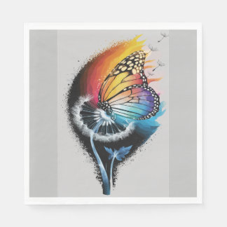 Dandelion butterfly napkins