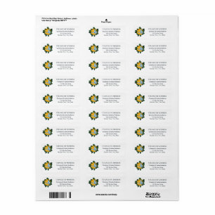 Dandelion Butterfly New Home Return Address Label