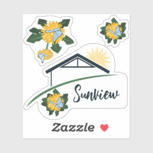 Dandelion Butterfly New Home Sunview Sticker