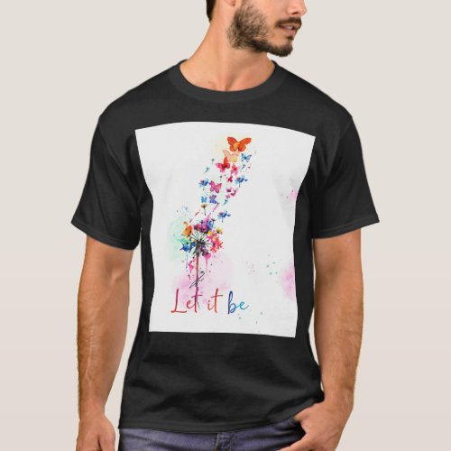 Dandelion Butterfly T_Shirt