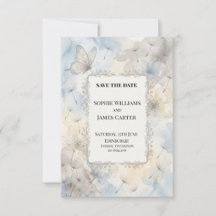 Dandelion Butterfly Watercolor Save the Date