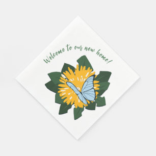Dandelion Butterfly Welcome to New Home Dinner Napkins