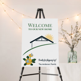 Dandelion Butterfly Welcome to Our New Home Party Foam Board