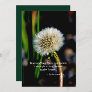 Dandelion Celebration of Life Invitation Scripture