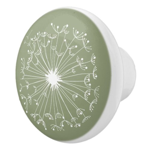 Dandelion Ceramic Knob