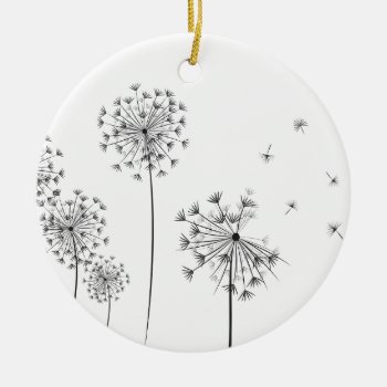 Dandelion Ceramic Ornament by escapefromreality at Zazzle