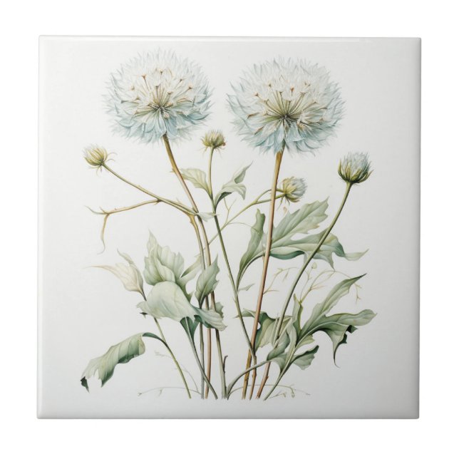 Dandelion Ceramic Tile (Front)