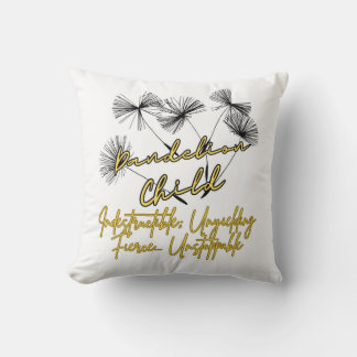 Dandelion Child Throw Pillow