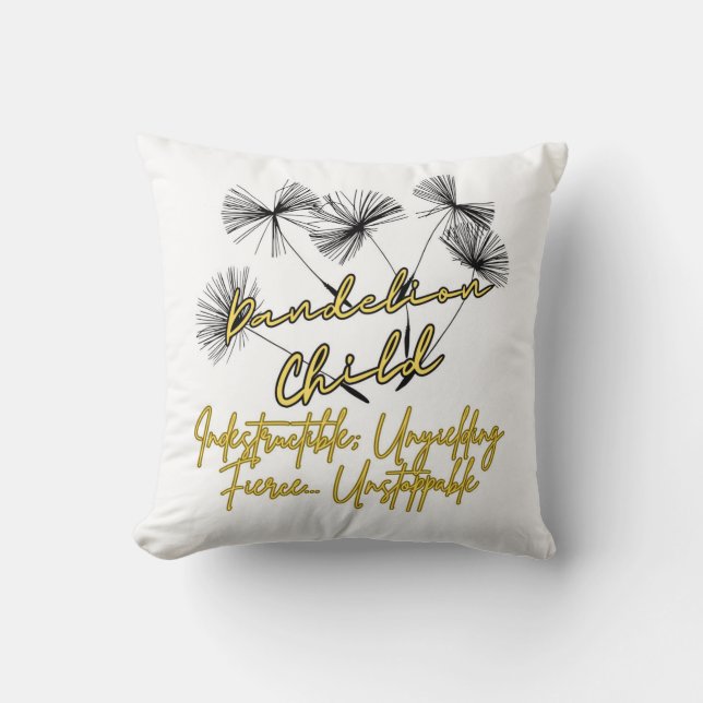 Dandelion Child  Throw Pillow (Front)