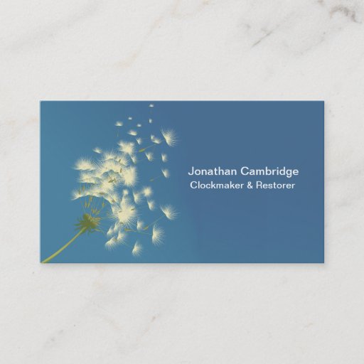Customizable dandelion clock business card