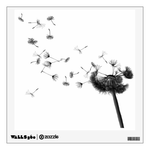 dandelion clock wall decal