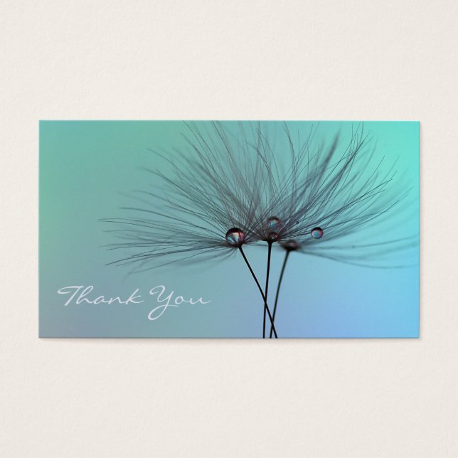 Dandelion clocks macro thank you card (Front)