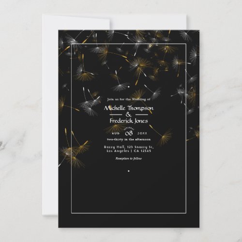 Dandelion Confetti Wedding Invitation