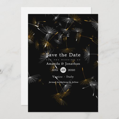 Dandelion Confetti Wedding Save The Date