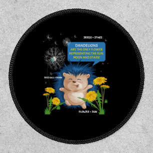 Dandelion Dancing Hedgehog Educational Patch