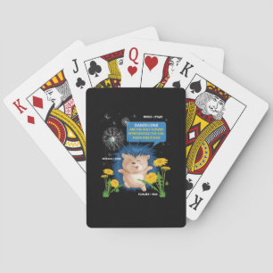 Dandelion Dancing Hedgehog Educational Poker Cards