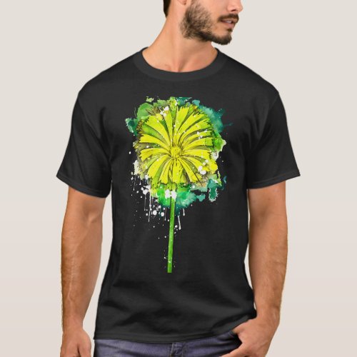 Dandelion dandelion flower botanist watercolor sum T_Shirt