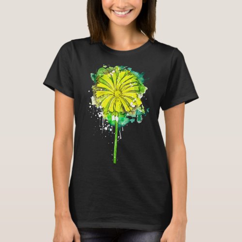 Dandelion dandelion flower botanist watercolor sum T_Shirt