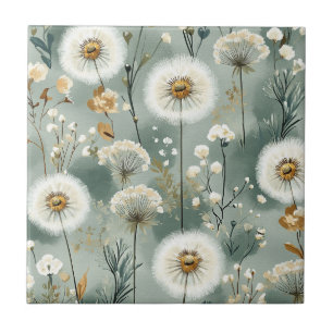 Dandelion Design Series #3 Ceramic Tile