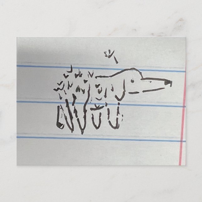 Dandelion dog postcard (Front)