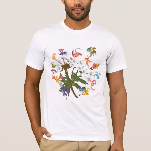 Dandelion Dragon Flower, Dragon Lover unisex T-Shirt (Front)