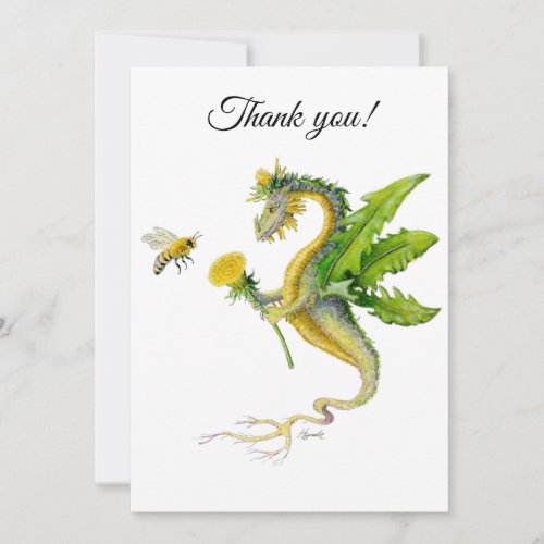 Dandelion Dragon _ Thank you card