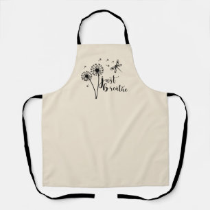 Dandelion Dragonfly Just Breathe Apron