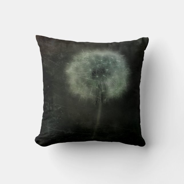Dandelion Dream Throw Pillow (Front)