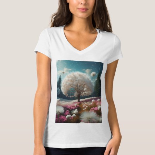 Dandelion Dreams Forest of Whimsical Wishes Girl T_Shirt