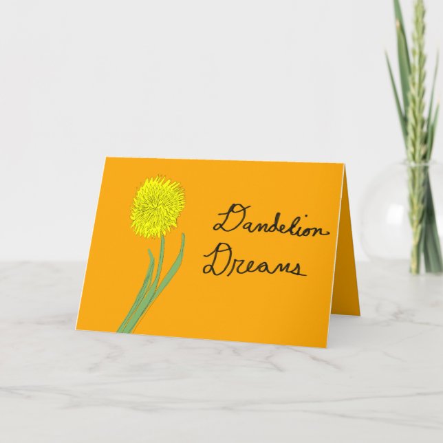 Dandelion Dreams Greeting Card (Front)