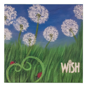 Dandelion Dreams: Make a Wish Faux Canvas Print