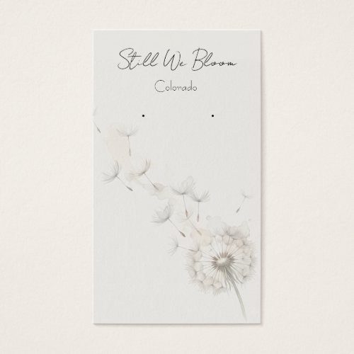 Dandelion Elegant Jewelry Earring Display Card