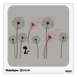 Dandelion emoji wall sticker