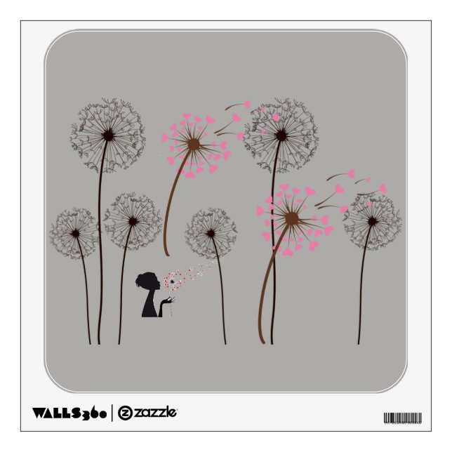 Dandelion emoji wall sticker (Front)