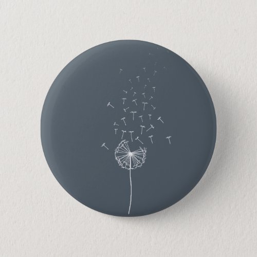 Dandelion encouragement design gray button