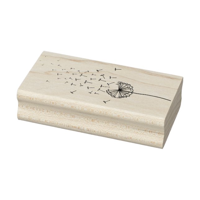Dandelion encouragement design rubber stamp (Stamp)