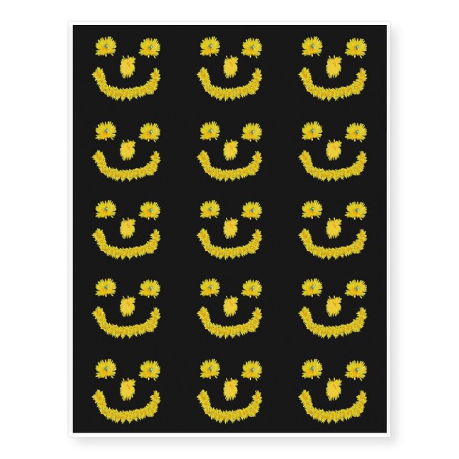 Dandelion Face Temporary Tattoos (Front)