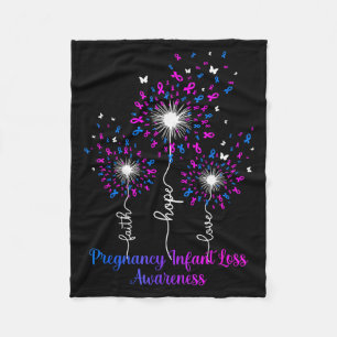 Dandelion Faith Hope Love Pregnancy Infant Loss Aw Fleece Blanket