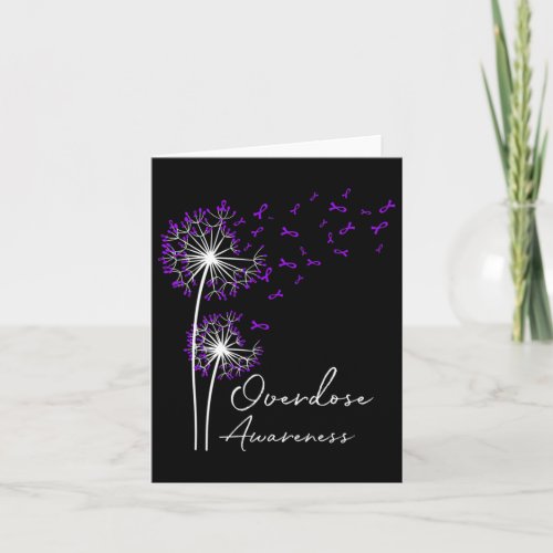 Dandelion Faith Hope Love Purple Overdose Awarenes Card