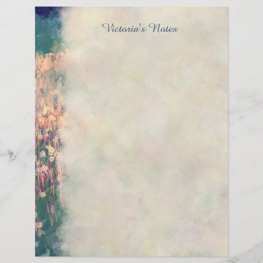 Dandelion Field of Wishes Botanical Painting (Front)