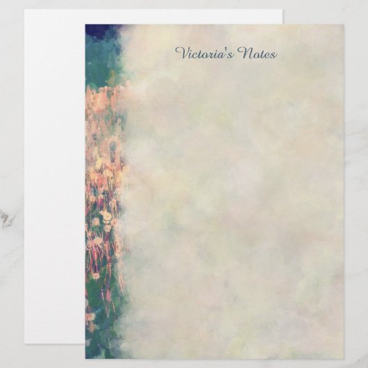 Dandelion Field of Wishes Botanical Painting (Front/Back)