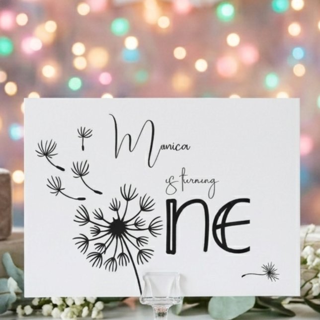 Dandelion first birthday invitation (Creator Uploaded)