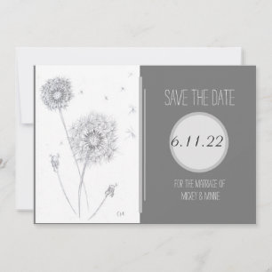 Dandelion Flat Save The Date Card