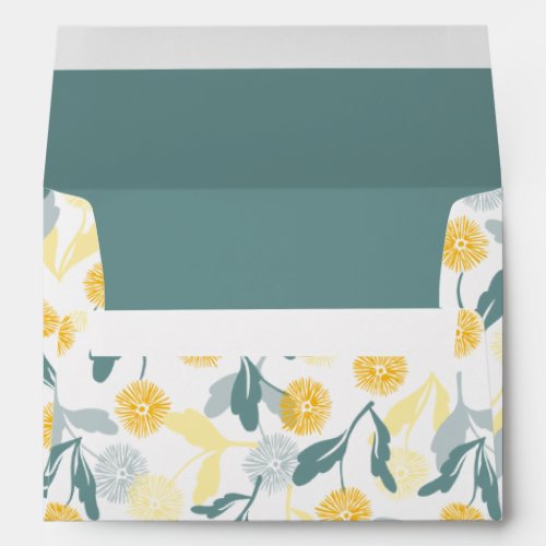 Dandelion floral pattern white ver envelope