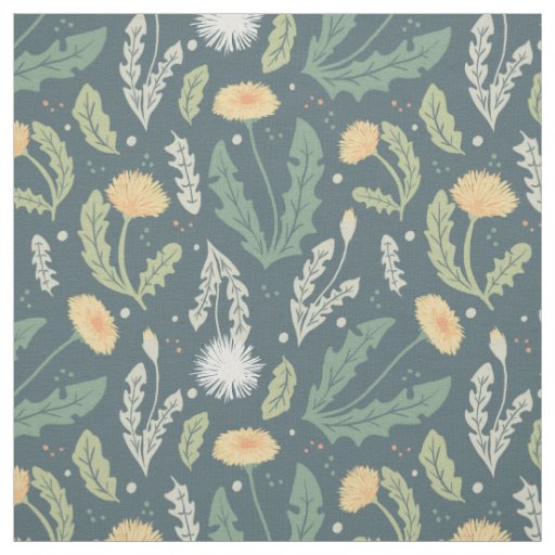Dandelion Floral Weed Pattern Fabric