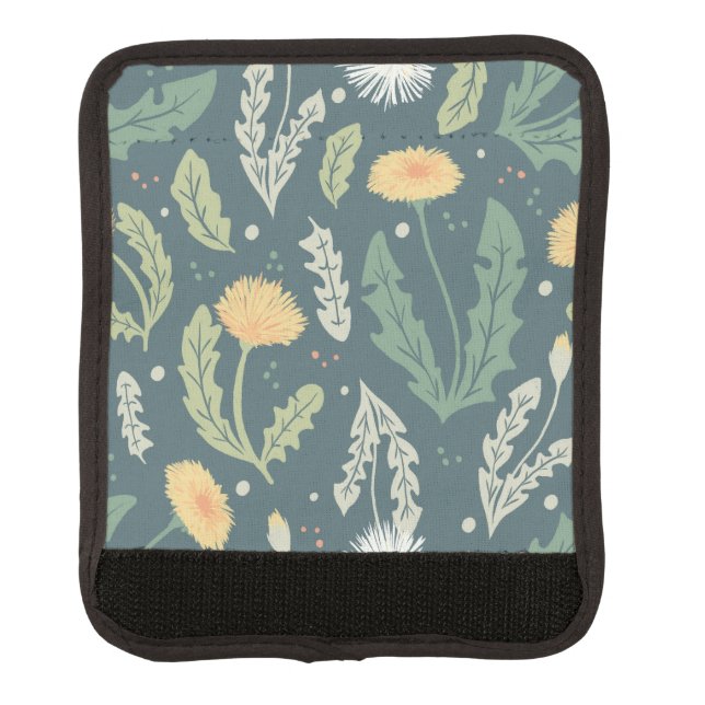 Dandelion Floral Weed Pattern Luggage Handle Wrap (Front)